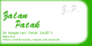 zalan patak business card